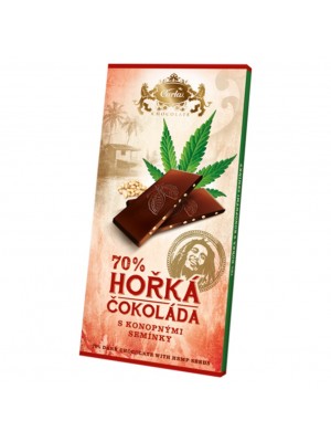 Carla Horká čokoláda 70% s konopnými semienkami 80g