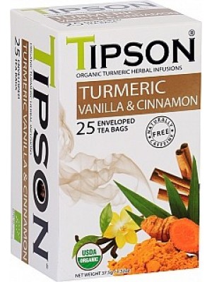 TIPSON Organic Turmeric & Vanilla Cinnamon 25x1,5g (5017)