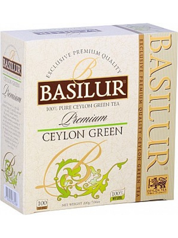 BASILUR Premium Ceylon Green neprebal 100x2g (3896)