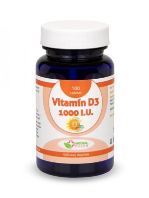 Vitamín D3 1000 I.U. tablety 100ks Natural Pharm