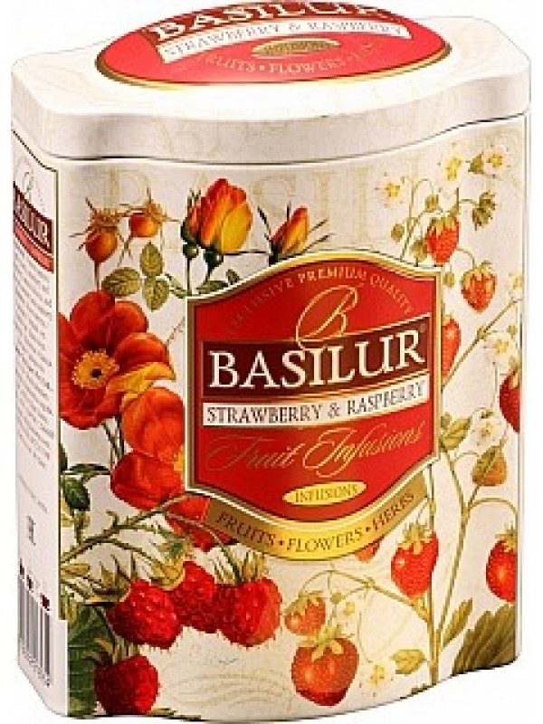 BASILUR Fruit Strawberry & Raspberry plech 100g (4600)
