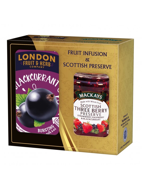 London Fruit & Herb Darčeková sada džem a čaj Blackcurrant (1114)
