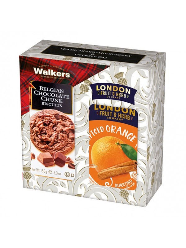London Fruit & Herb Darčeková sada sušienky a čaj Spiced Orange (1104)