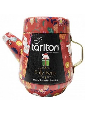 TARLTON Tea Pot Holly Berry Black plech 100g (7085)