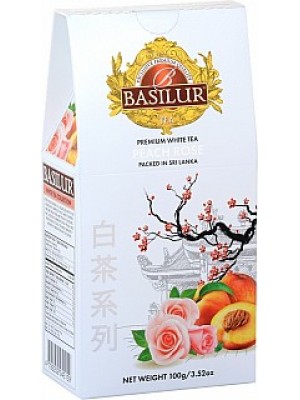 BASILUR White Tea Peach Rose papier 100g (4006)