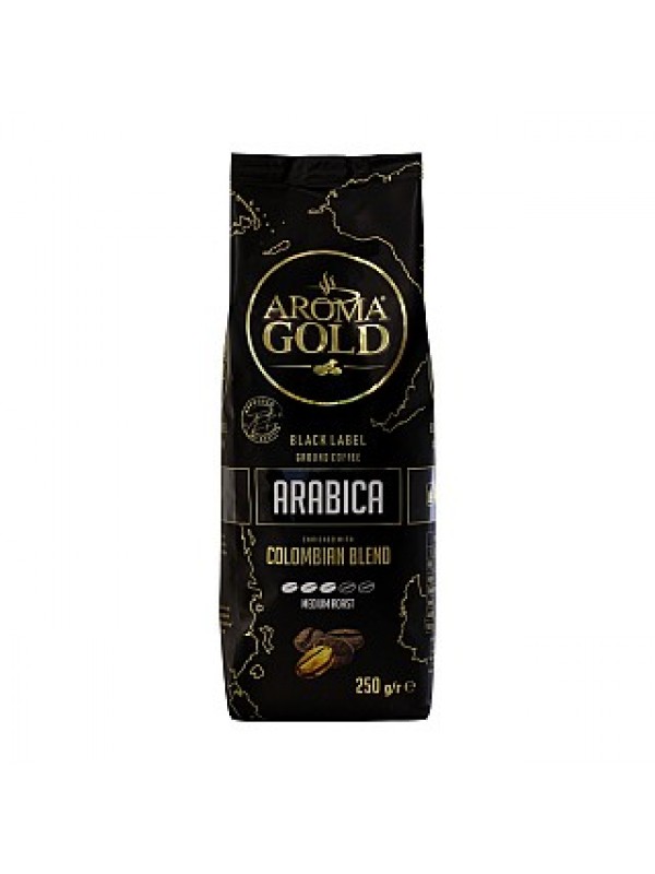 Aroma Gold Black Label Arabica mletá 250g (5717)