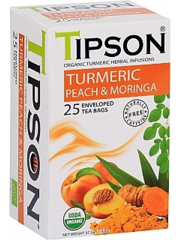TIPSON Organic Turmeric & Peach Moringa 25x1,5g (5020)