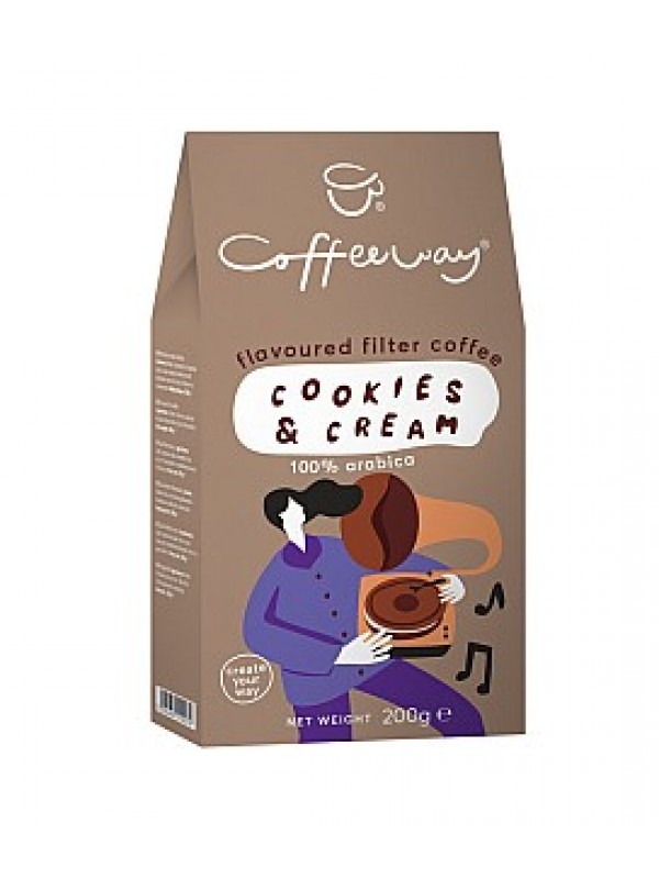 COFFEEWAY Cookies & Cream mletá 200g (5924)