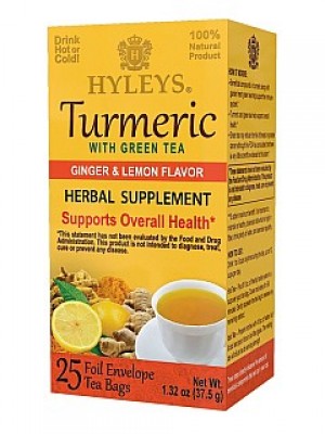 HYLEYS Turmeric Green Herbal Suppl. Ginger & Lemon 25x1,5g (2343)
