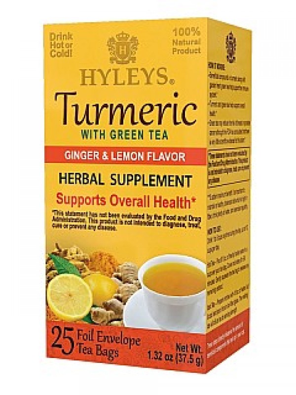 HYLEYS Turmeric Green Herbal Suppl. Ginger & Lemon 25x1,5g (2343)