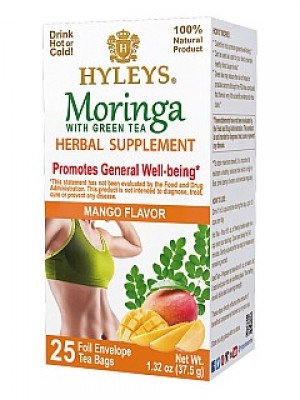 HYLEYS Moringa with Green Herbal Supplement Mango 25x1,5g (2341)