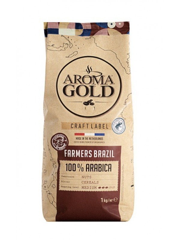 Aroma Gold Farmers Brazil zrno 1000g (5701)