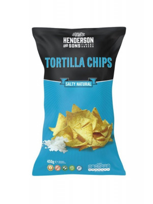 Henderson & Sons Tortilla chips Salty Natural  XL Balenie 450g