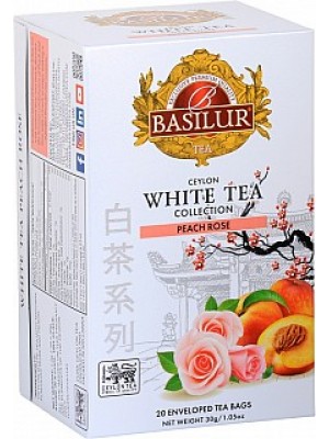BASILUR White Tea Peach Rose prebal 20x1,5g (4002)
