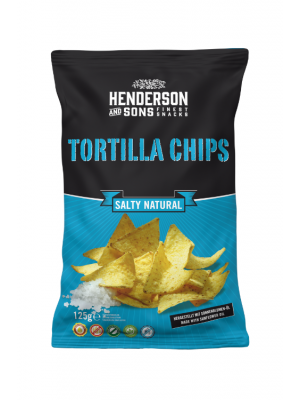 Henderson & Sons Tortilla chips Salty Natural 125g
