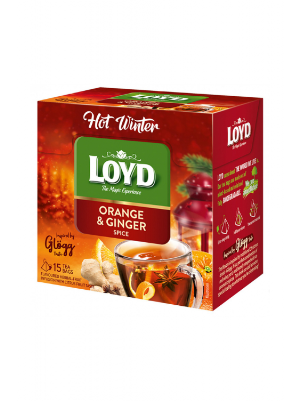 LOYD čaj Hot Winter Pomaranč a zázvor 15x3g (LY46)