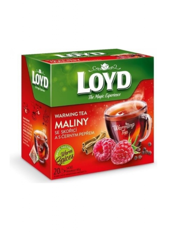 LOYD čaj Warming Tea Malina so škoricou a korenie 20x2g (LY40)